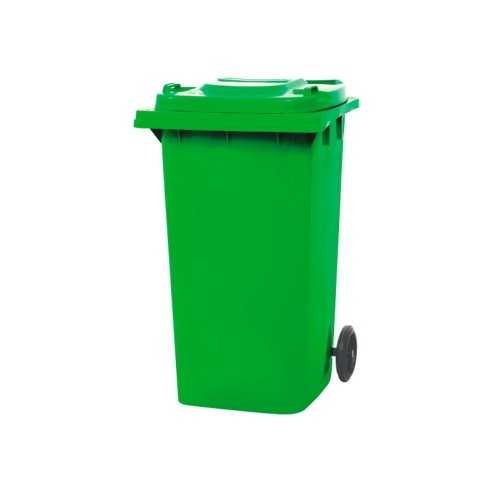 Contenedor de basura verde 120L