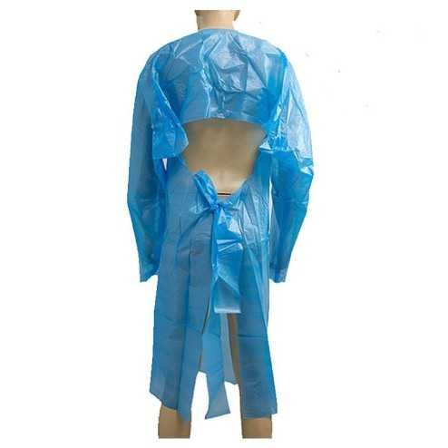 Pechera desechable con amarre trasero y ajuste en pulgar