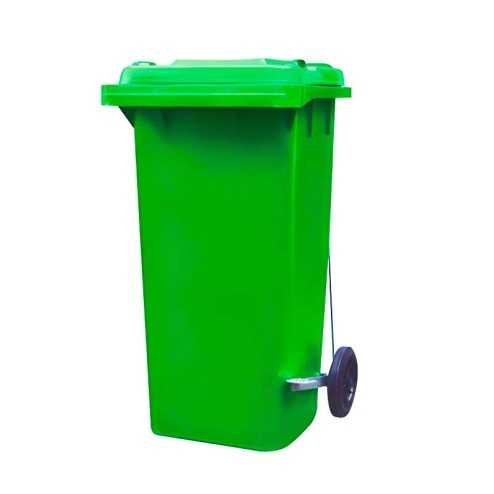 Contenedor de basura verde con ruedas 120L con pedal - ALTA CALIDAD Contenedor de basura verde con ruedas 120L con pedal - ALTA CALIDAD