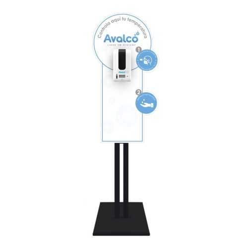 Totem Estación Sanitizante con Dispensador automático de alcohol con toma de temperatura Totem Estación Sanitizante con Dispensador automático de alcohol con toma de temperatura